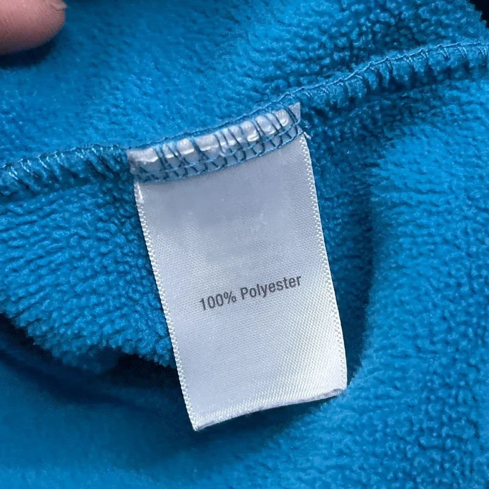Sahalie Fleece Sweater Womens Medium Blue Butterfleece Quarter‎ Zip Pullover